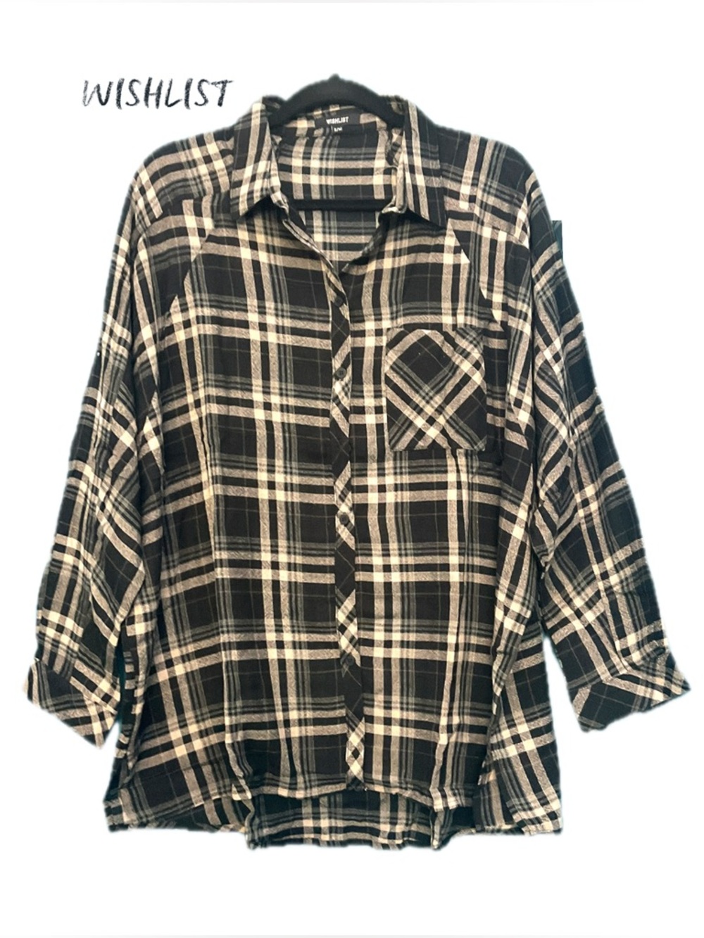 Oversized Unisex 100% Cotton Button Down Shirt • NWT • 29" p2p 29" length